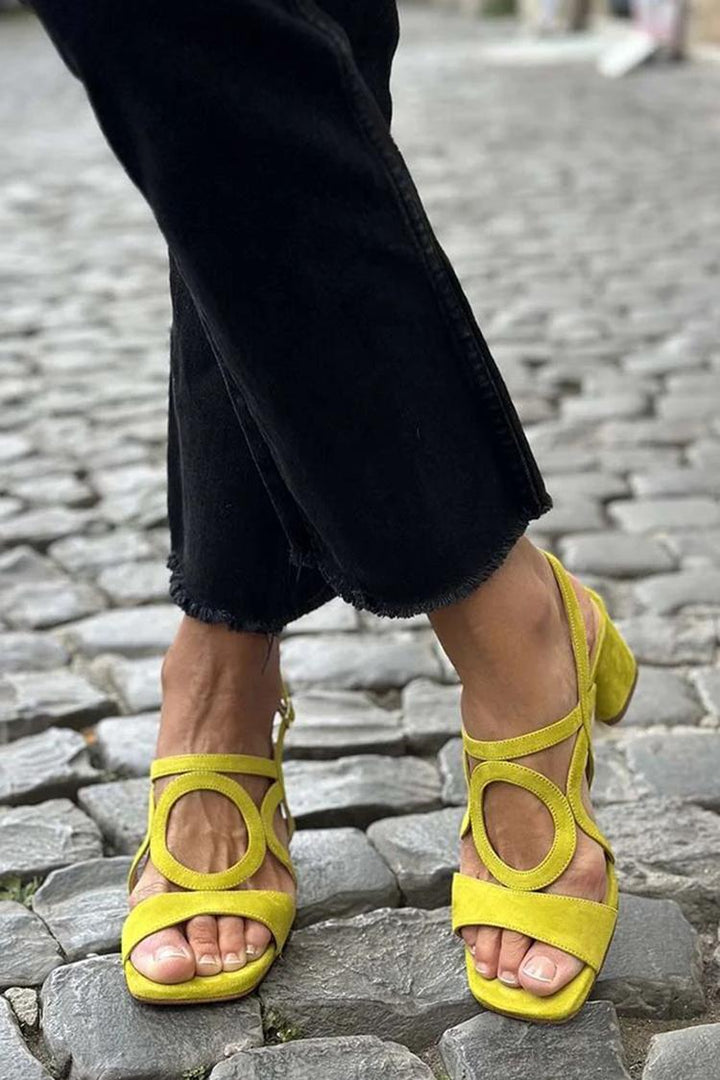 Valentina sandals in Yellow