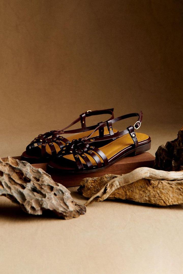 Bianca artisan studded sandals detail