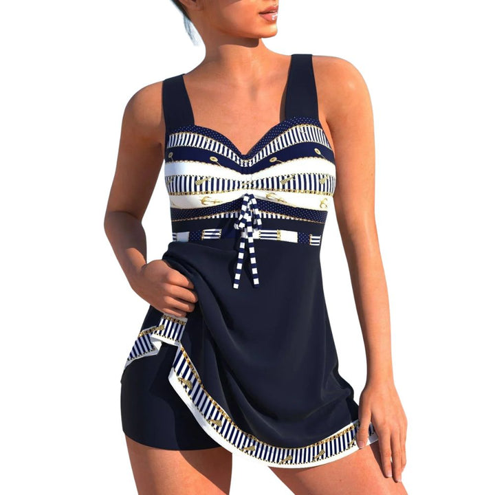 LOREDANA | NAUTICAL-STYLE ONE-PIECE SWIMSUIT