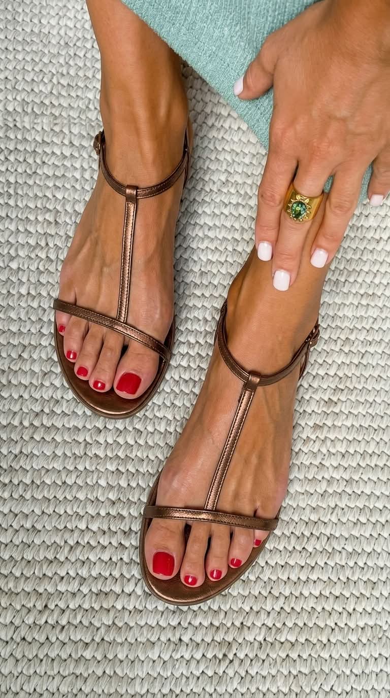 Rosalba sandals in Bronze