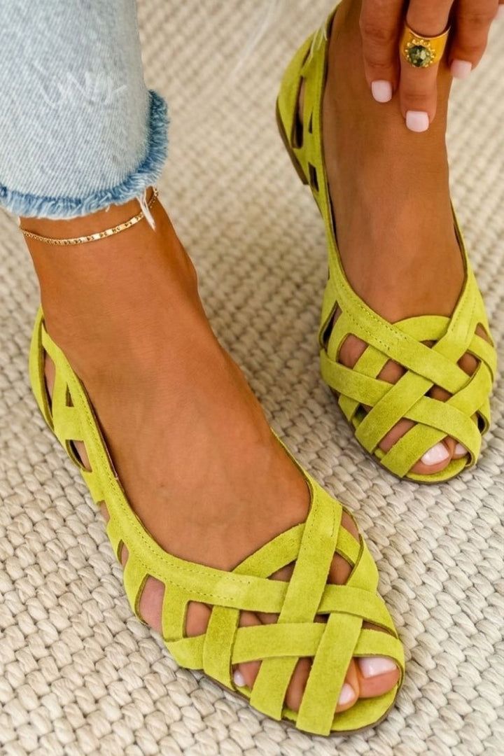 Caterina sandals in Olive Green