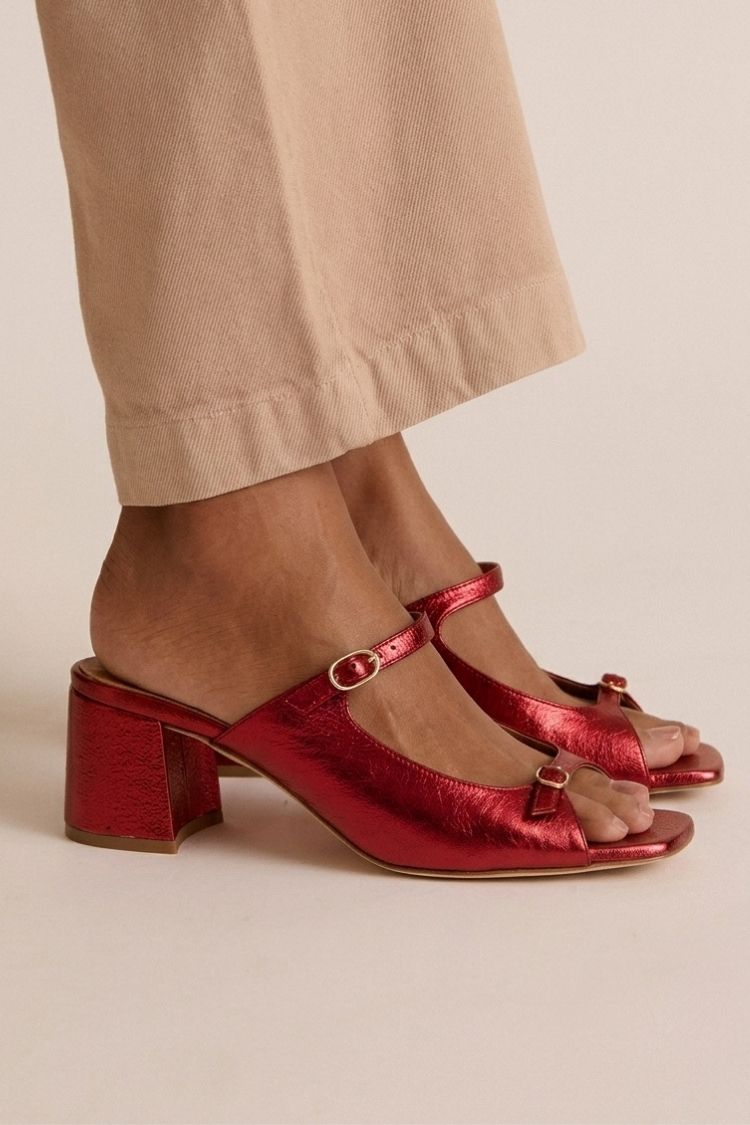 Ottoline sandals in Dark Red