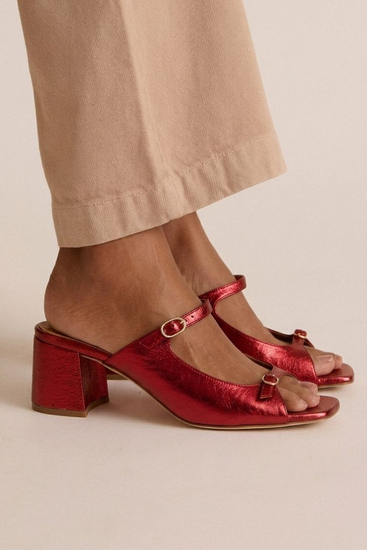 Ottoline sandals in Dark Red