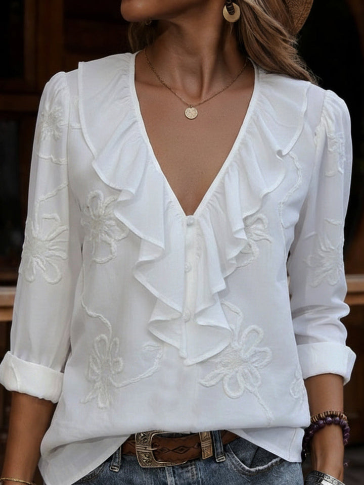 Cecily blouse in white