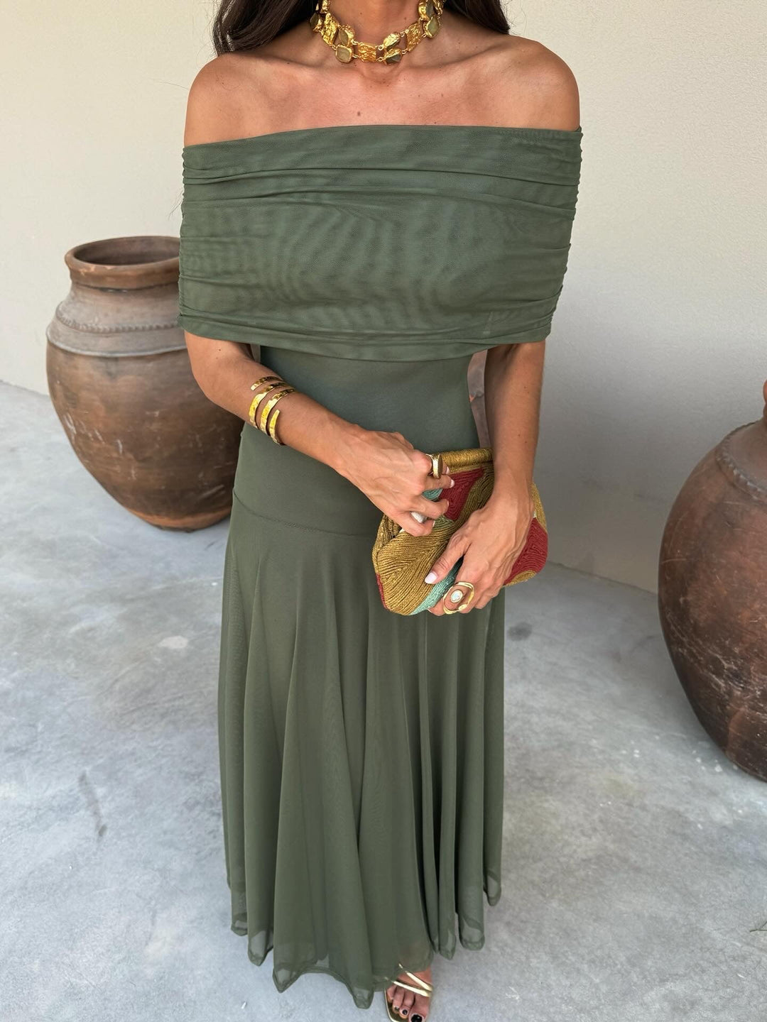 Sierra | Elegant Off-Shoulder Dress
