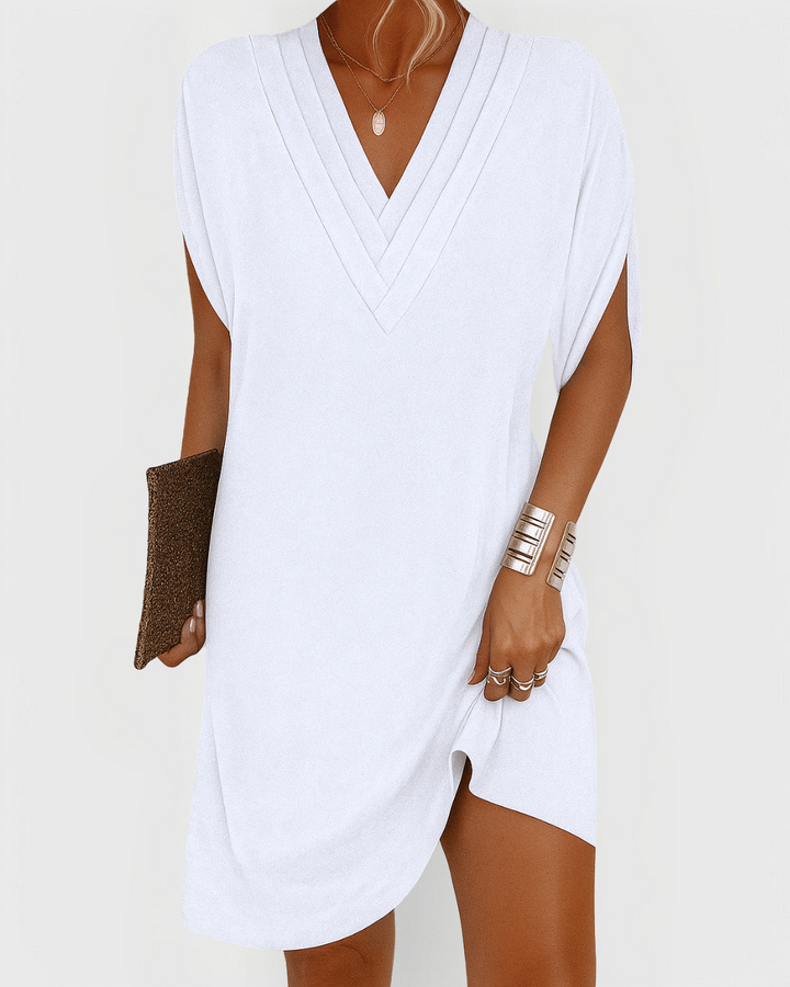 Cressida midi dress in white