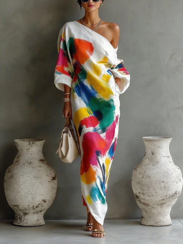 Verity | Bold One-Shoulder Maxi Dress