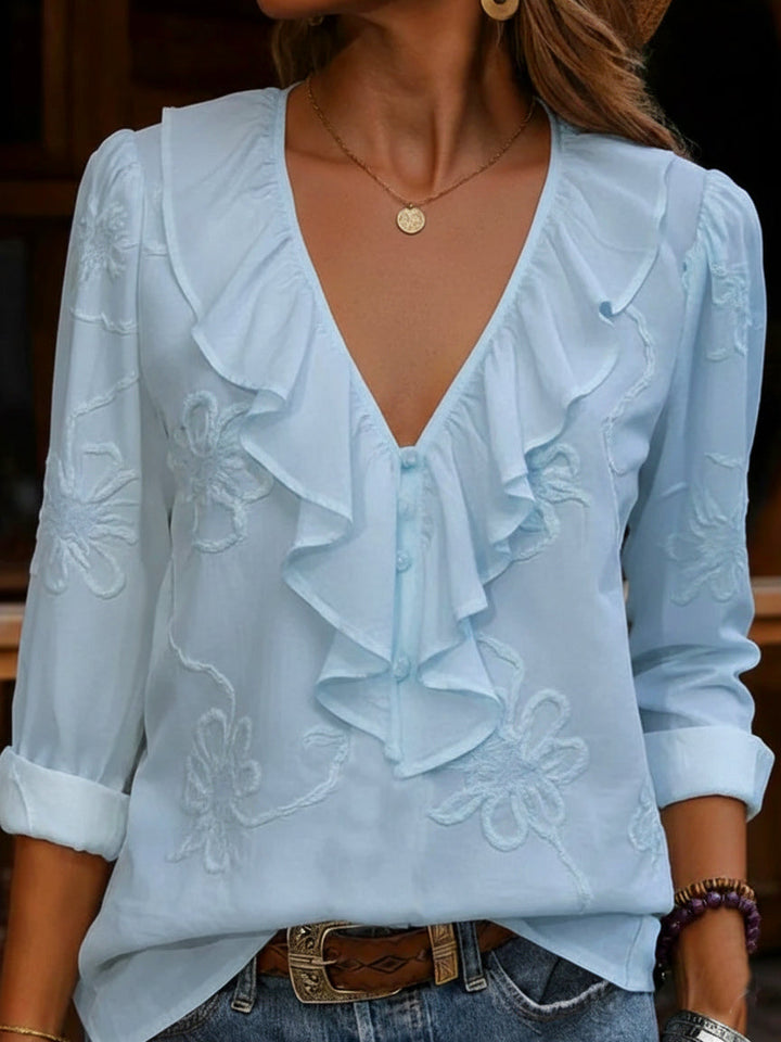 Cecily blouse in blue