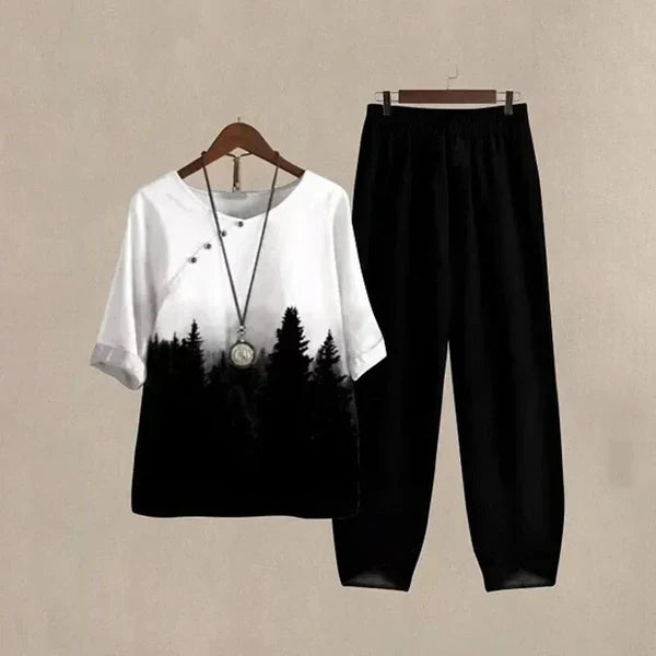 Lilou - Comfortable Shirt and Trousers Set