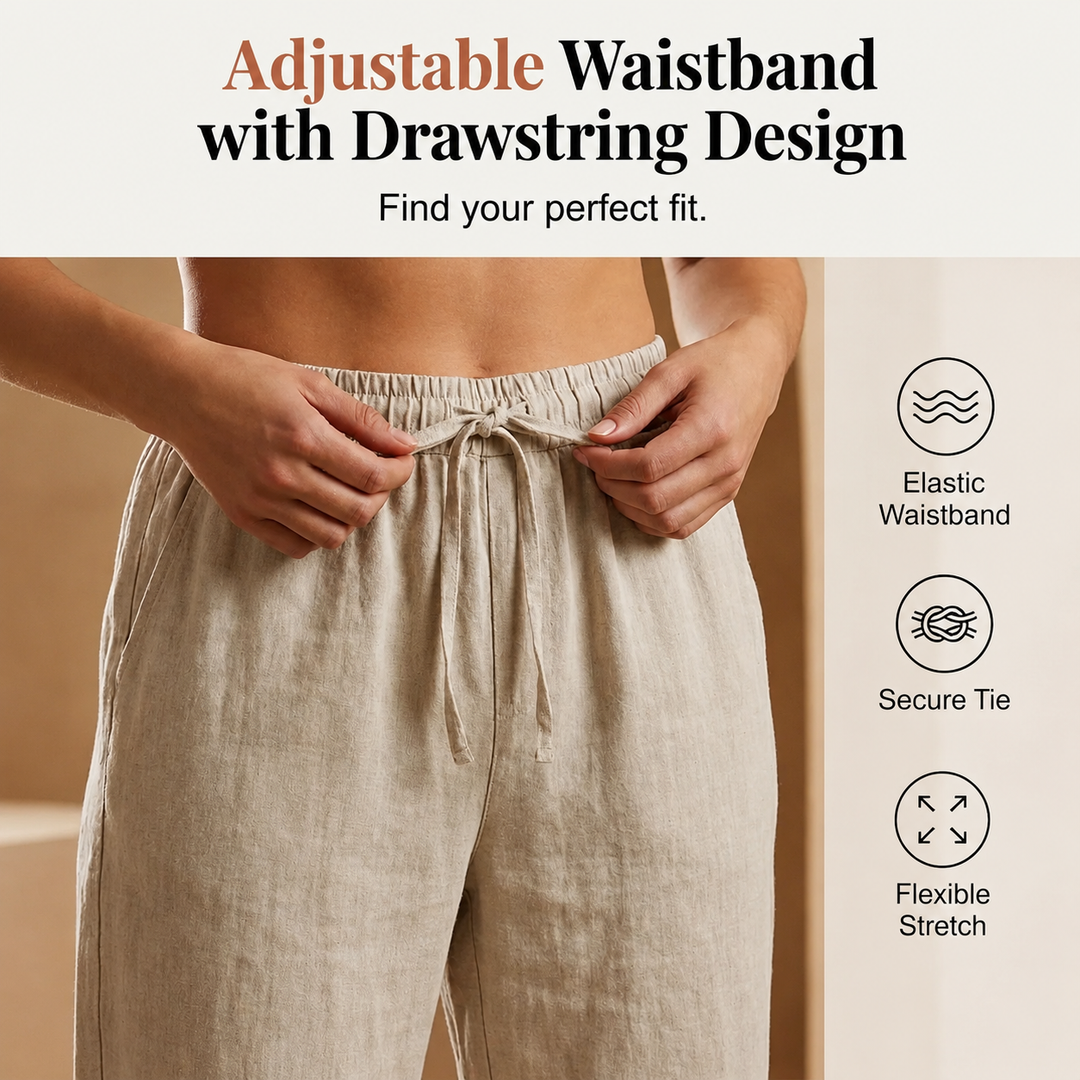 Ellaire | Cotton Linen Capri Trousers