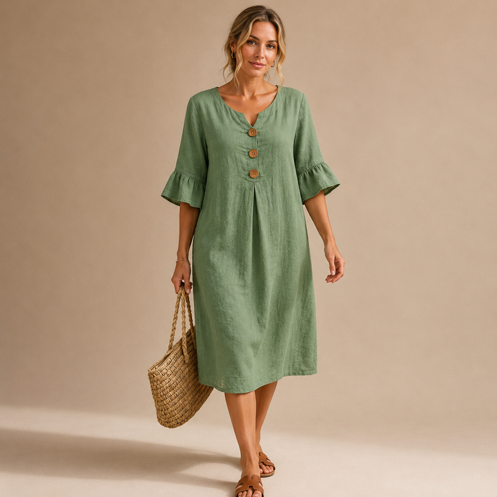 Vanesa | Elegant Loose-Fit Midi Dress