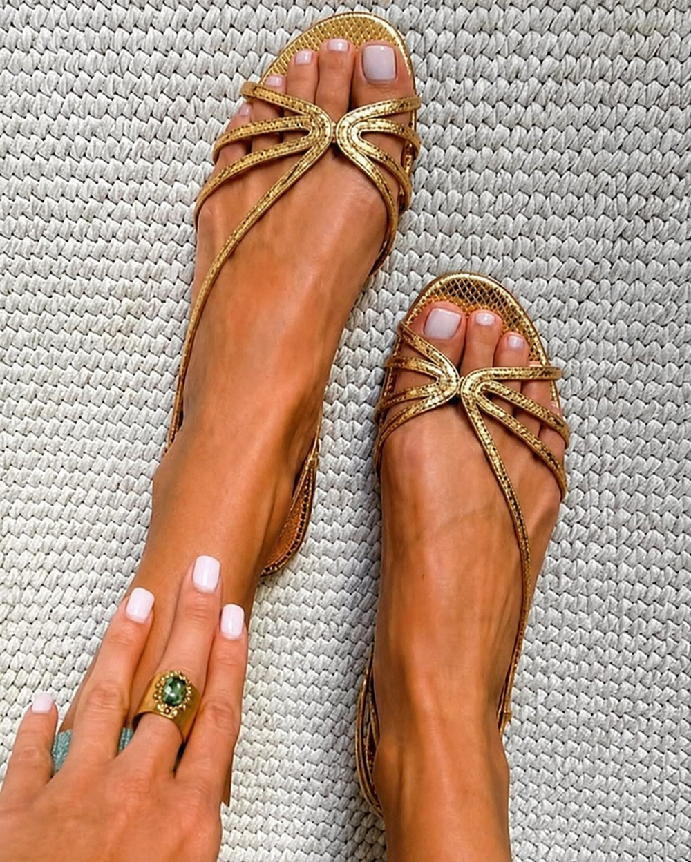 Ginevra sandals in Gold