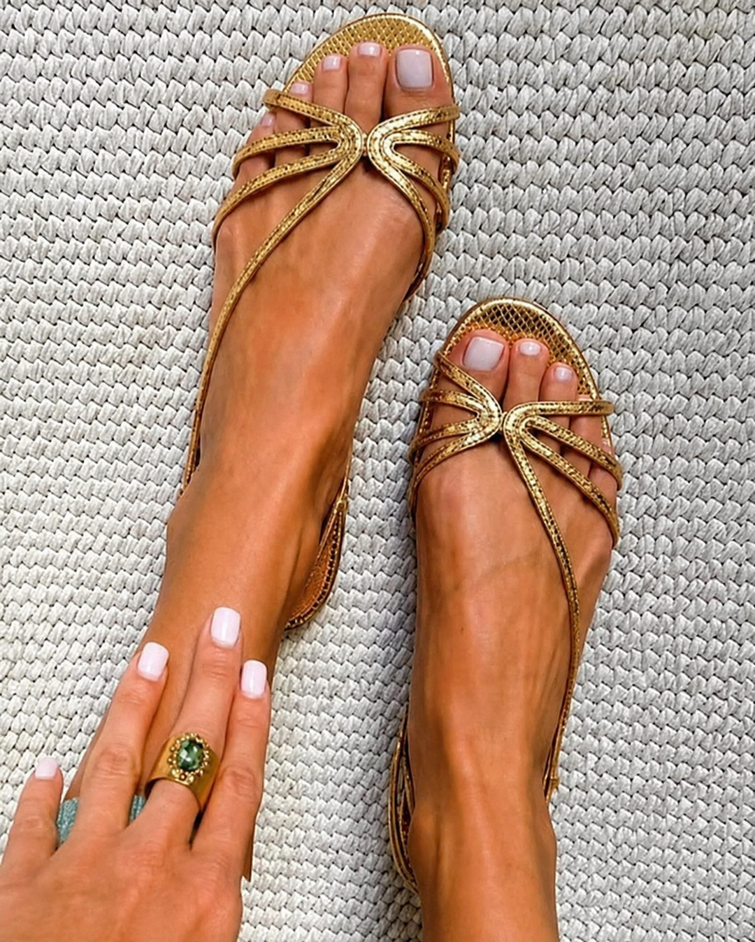 Ginevra sandals in Gold