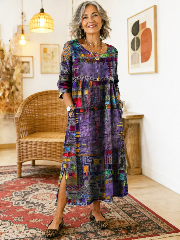 Manuela | Artistic Patchwork Dress