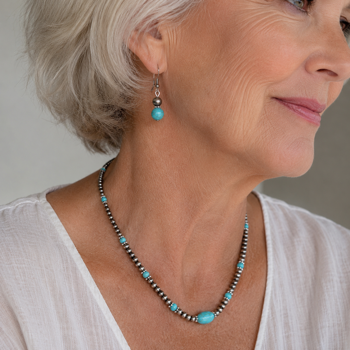 Freya | Vintage Turquoise Necklace + Free Earrings