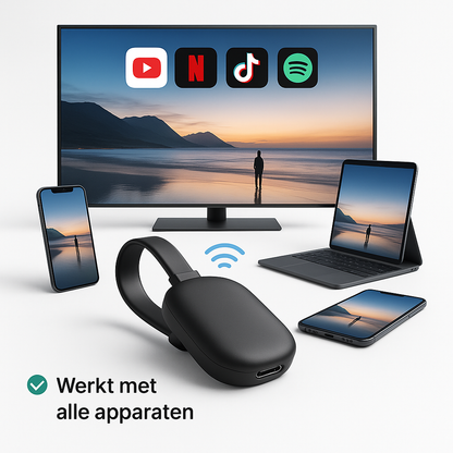 StreamCast™ – Draadloze HDMI-adapter voor telefoon, tablet & laptop
