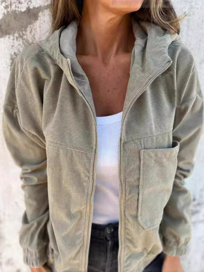 Hattie corduroy jacket in grey