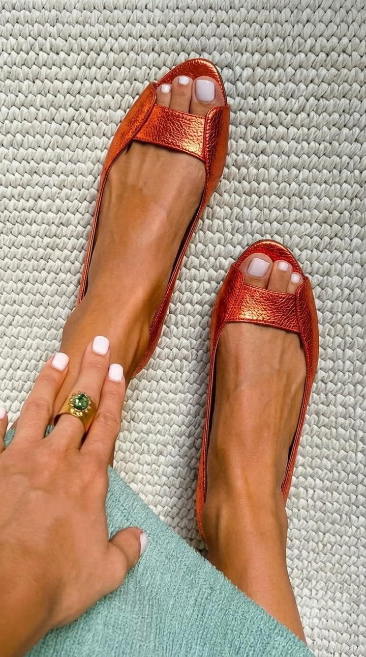 Adelina sandals in Orange