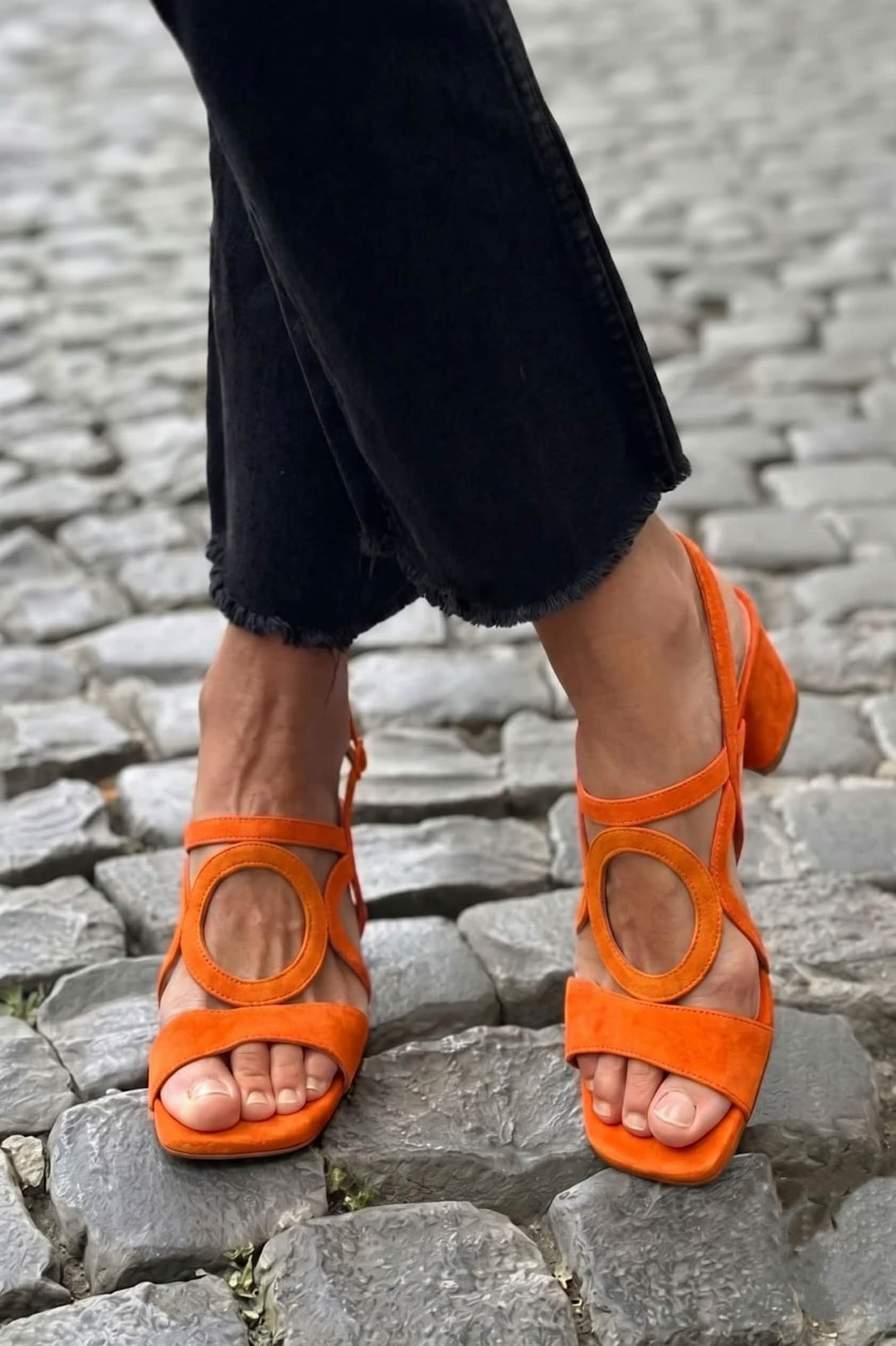 Valentina sandals in Orange