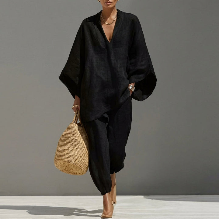Marina | Two-Piece Casual Set with V-Neck for Women