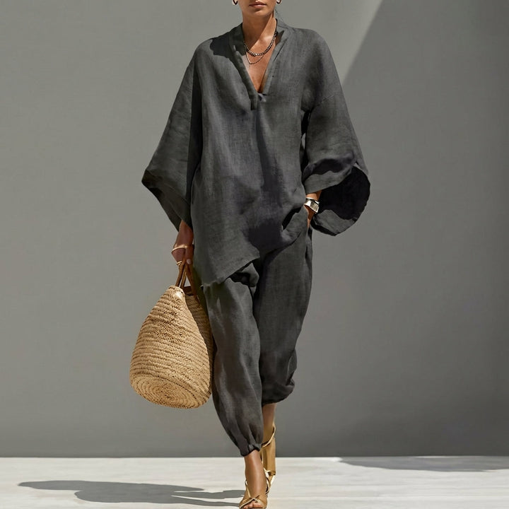 Marina | Two-Piece Casual Set with V-Neck for Women