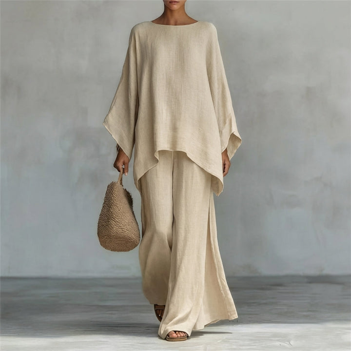Cristina | Two-Piece Set with a Long-Sleeve Top and Wide-Leg Pants