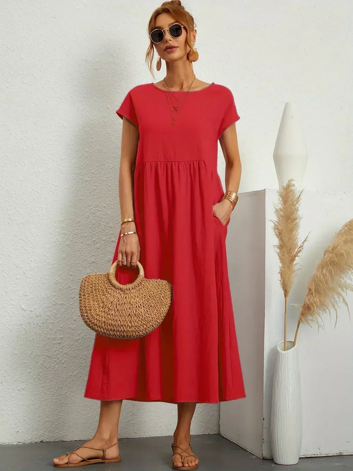 Gabriela™ | Flowing Midi Dress with Timeless Elegance