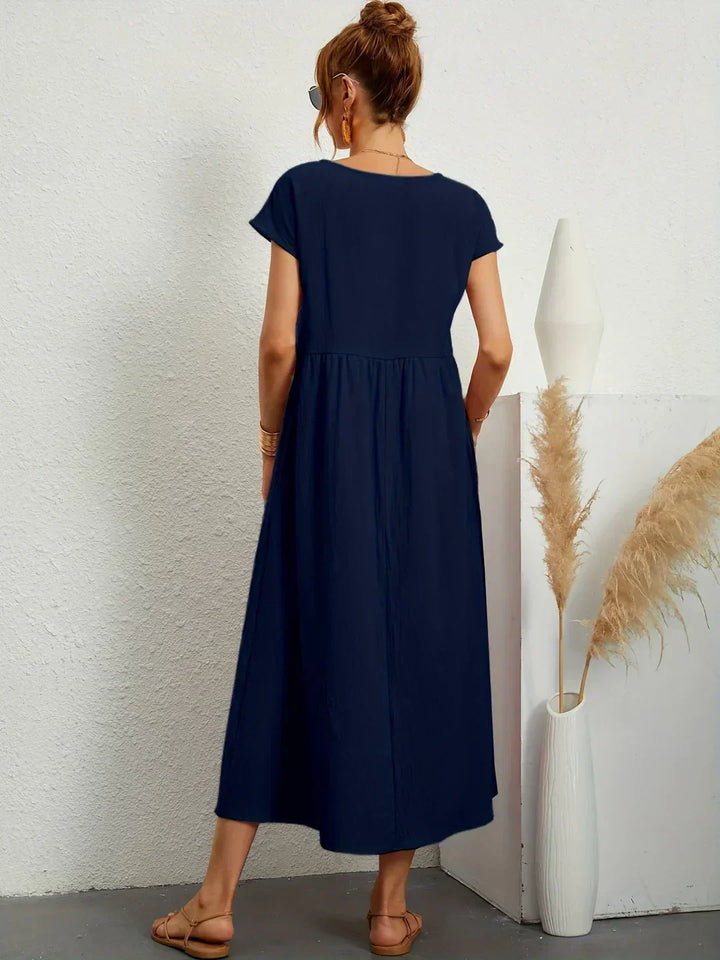Gabriela™ | Flowing Midi Dress with Timeless Elegance