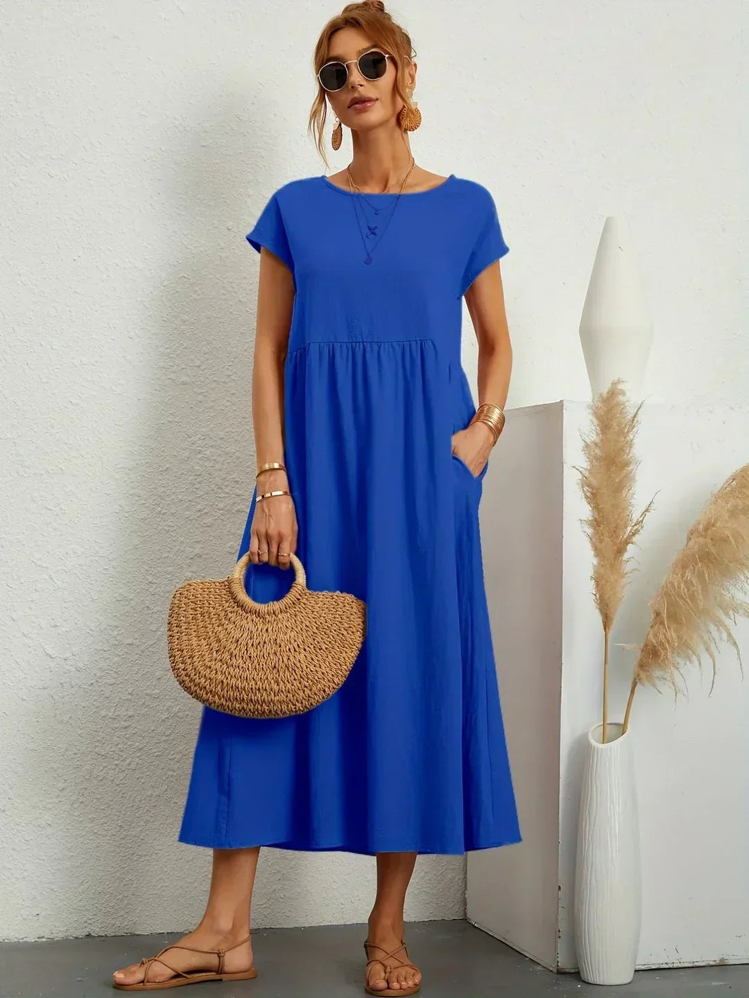 Gabriela™ | Flowing Midi Dress with Timeless Elegance