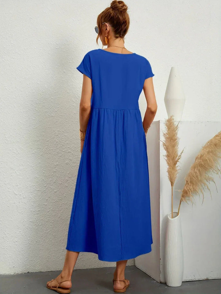 Gabriela™ | Flowing Midi Dress with Timeless Elegance