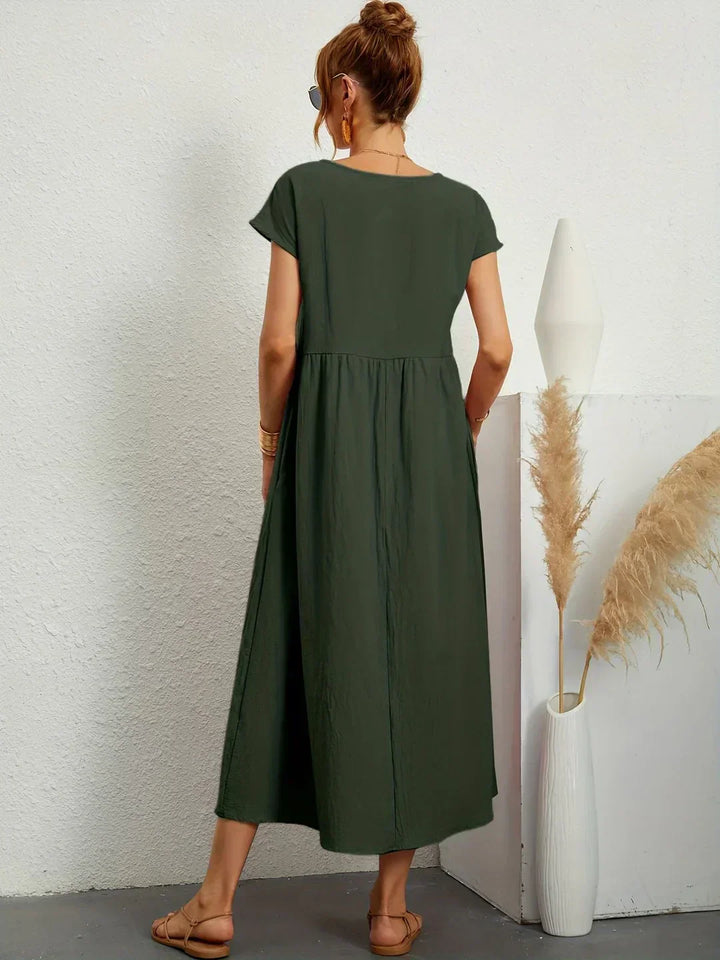 Gabriela™ | Flowing Midi Dress with Timeless Elegance