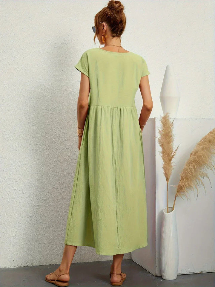 Gabriela™ | Flowing Midi Dress with Timeless Elegance