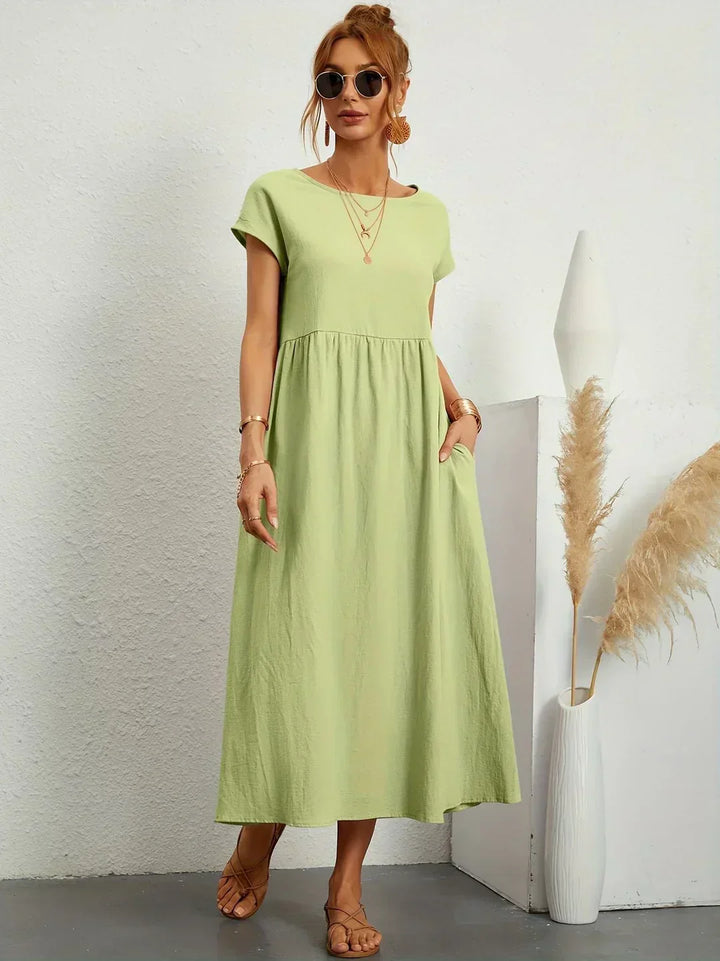 Gabriela™ | Flowing Midi Dress with Timeless Elegance