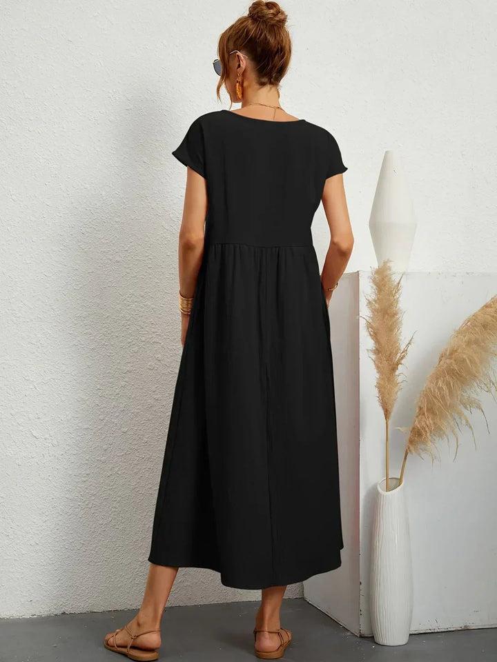 Gabriela™ | Flowing Midi Dress with Timeless Elegance