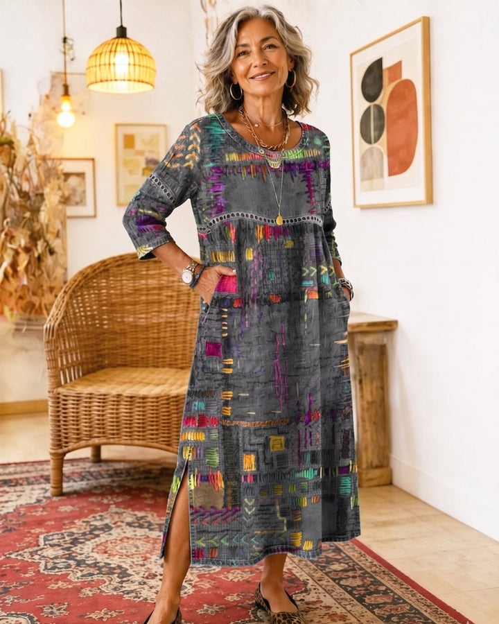 Manuela | Artistic Patchwork Dress