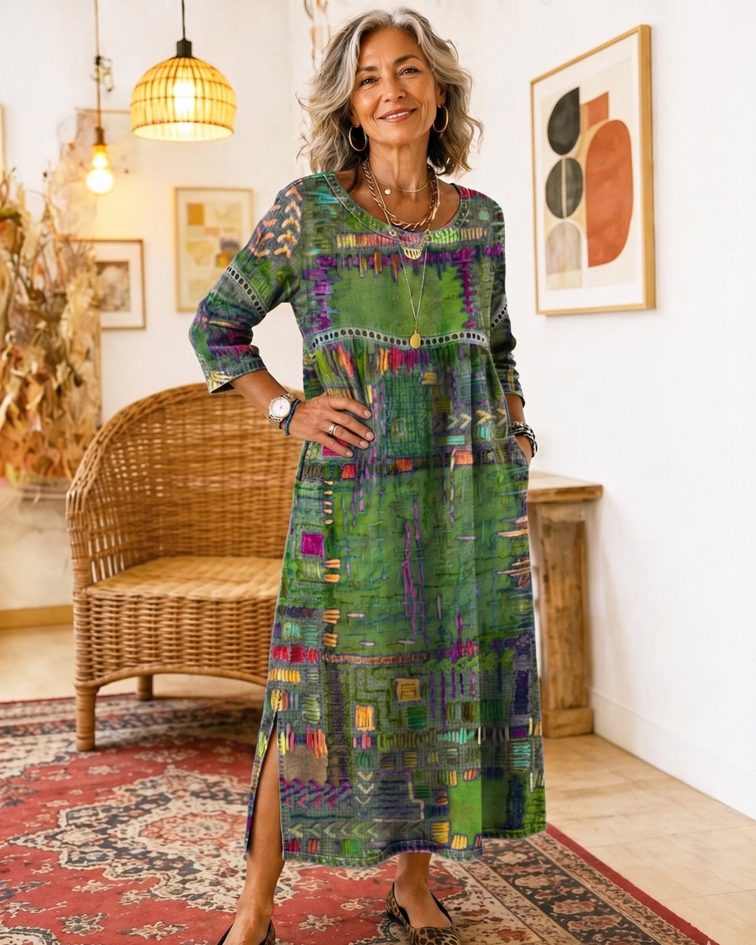 Manuela | Artistic Patchwork Dress