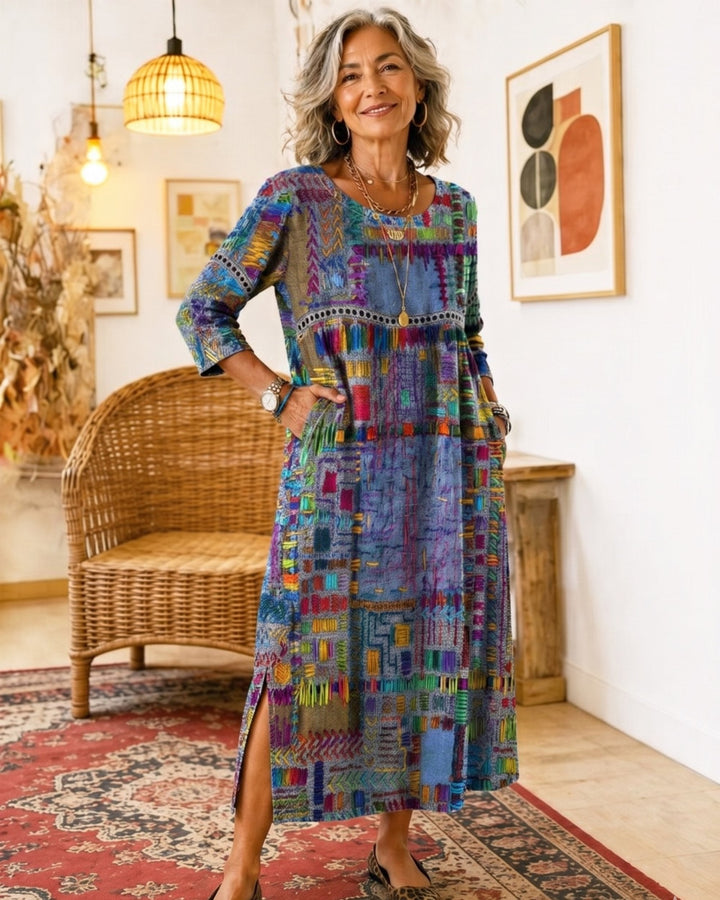 Manuela | Artistic Patchwork Dress