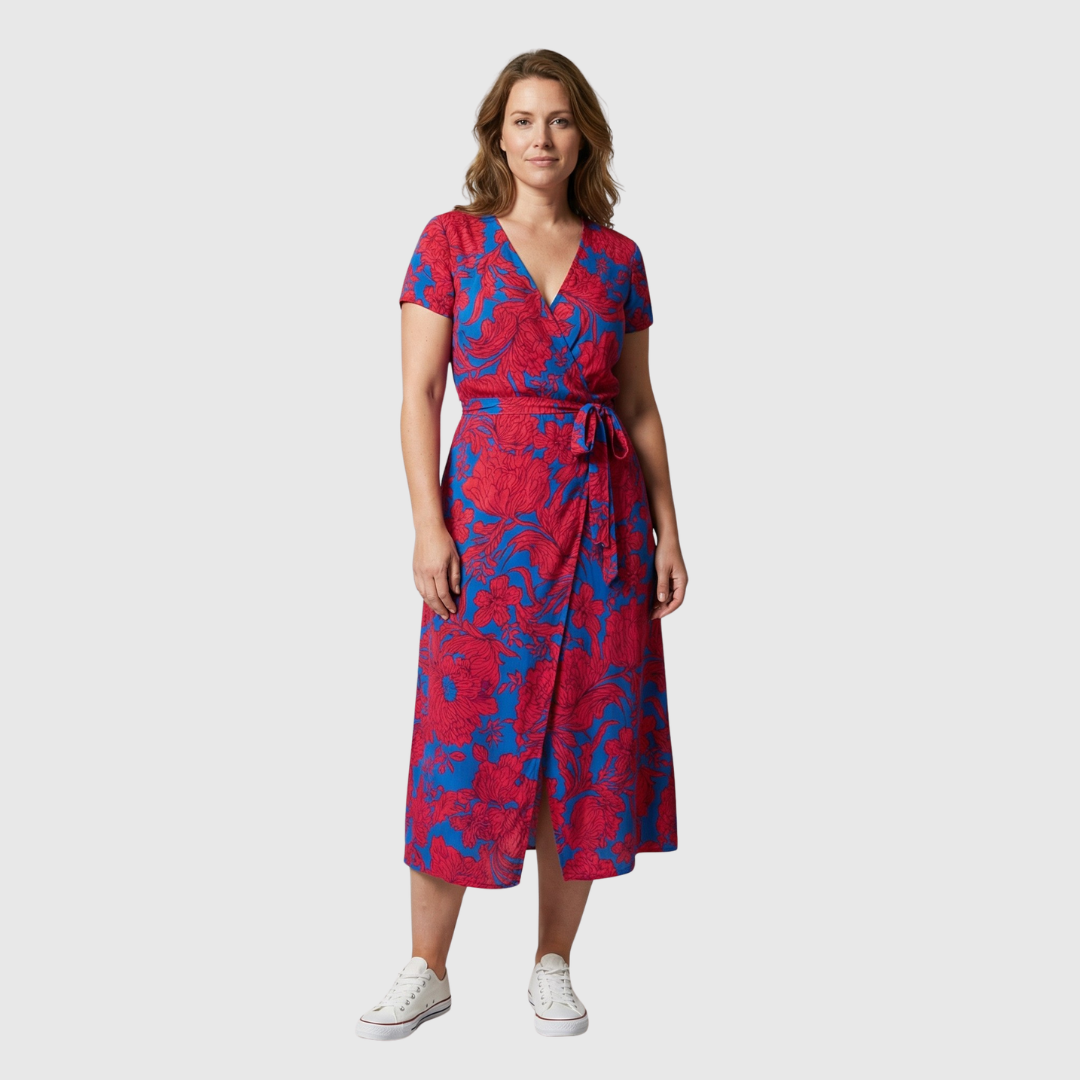 Julia™ | Elegant V-Neck Dress with a Flattering Fit