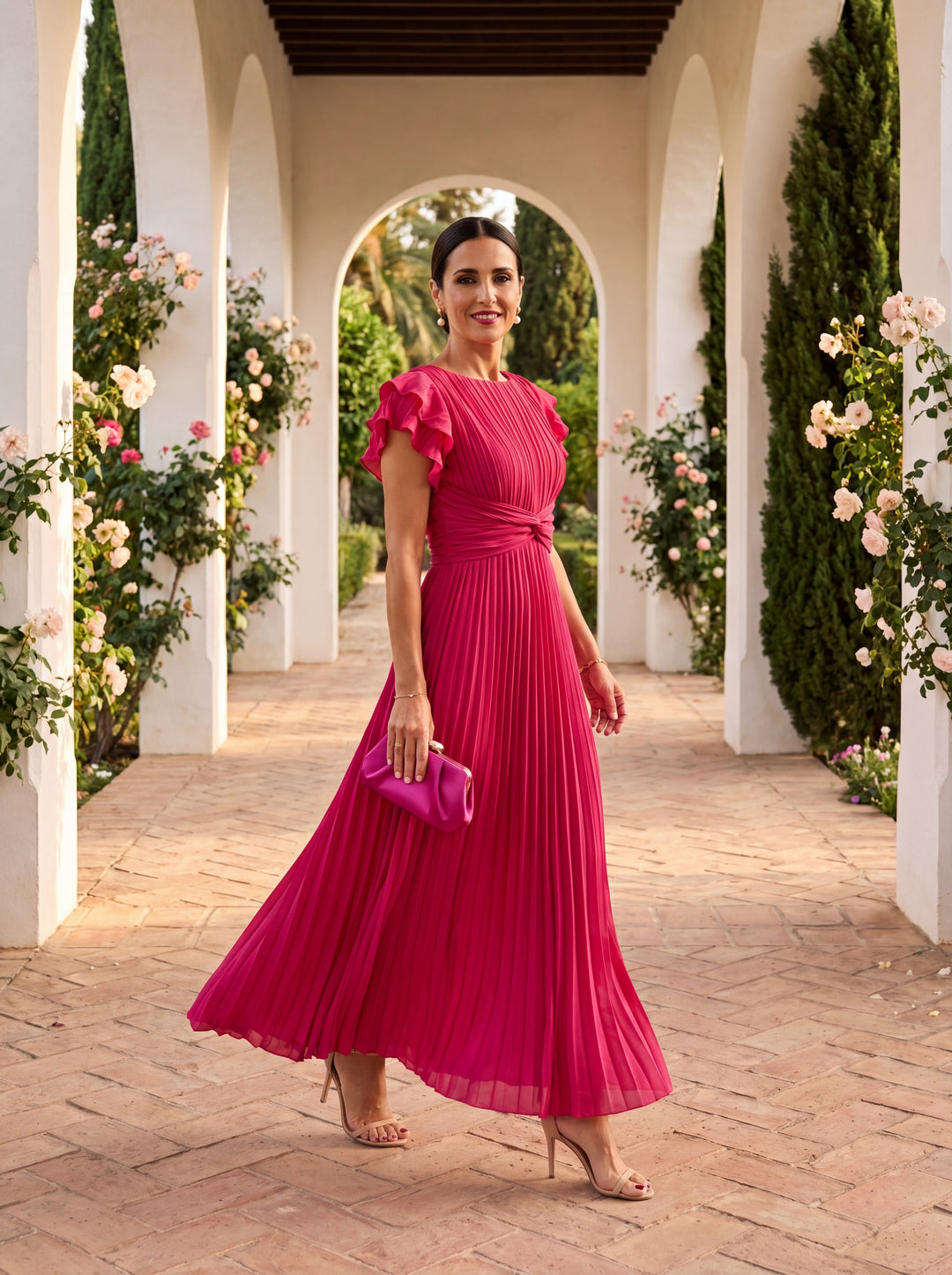 Valentina | Pleated Occasion Maxi Dress
