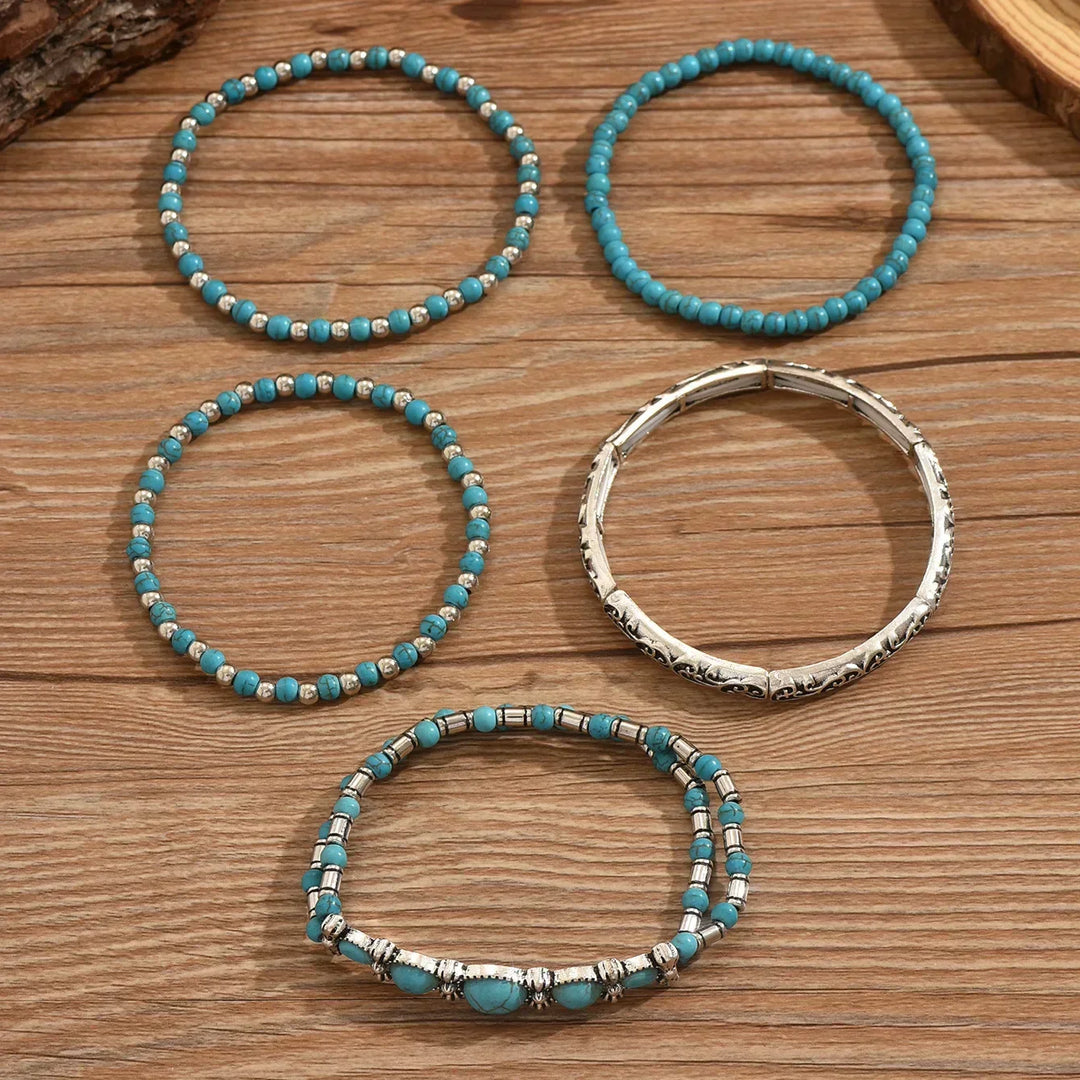 Maëlys | Refined turquoise multi-row bracelet