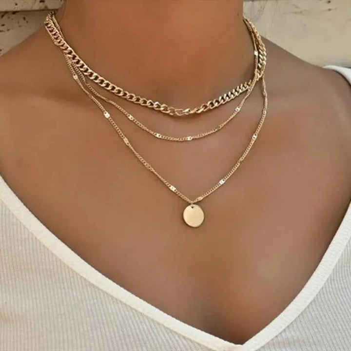 Elegant Gold- and Silver-Plated Necklace
