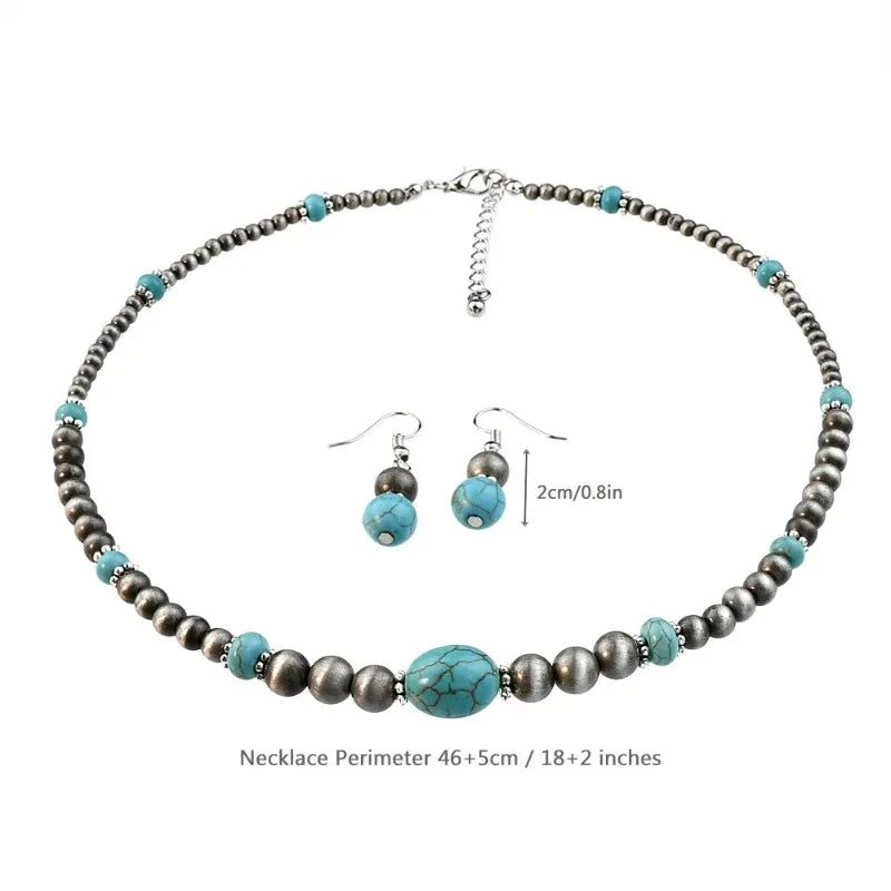 Freya | Vintage Turquoise Necklace + Free Earrings
