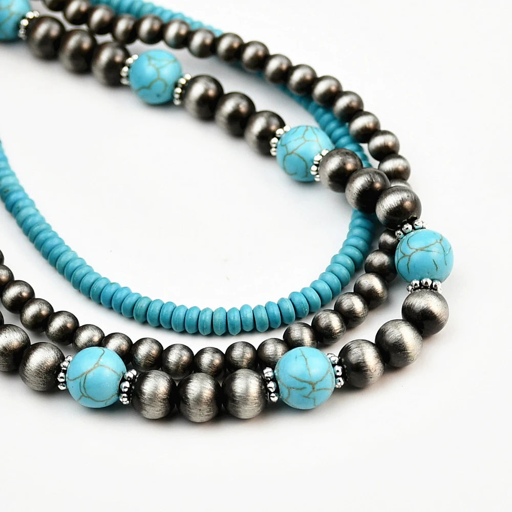 Elowen | 3-Piece Layered Turquoise Necklace Set