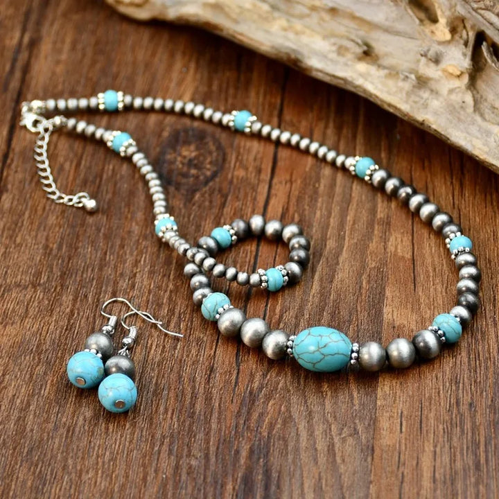 Freya | Vintage Turquoise Necklace + Free Earrings