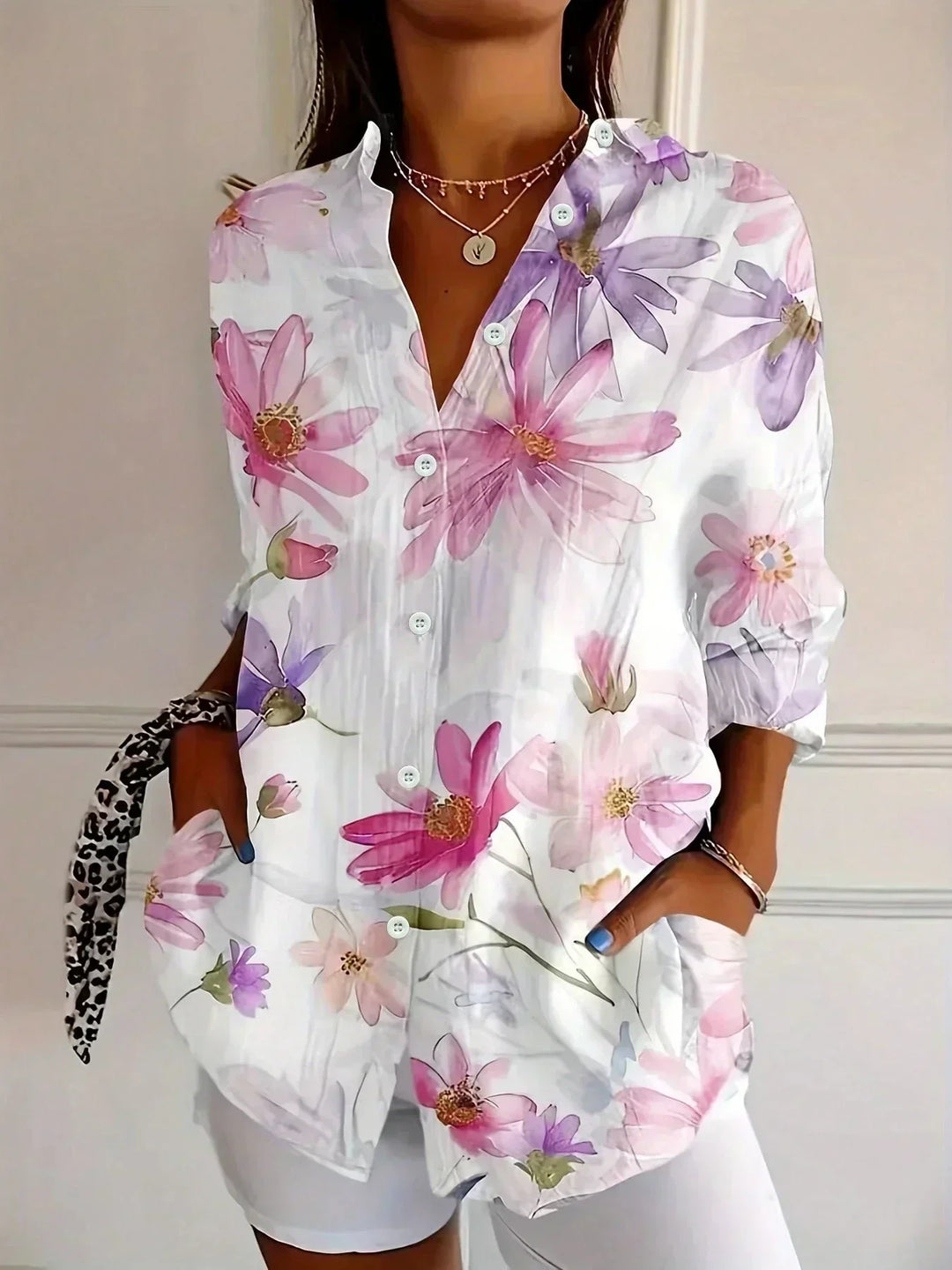 Harper | Blouse with Colourful Print