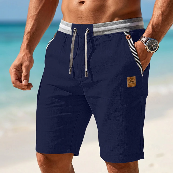 Hugo linen shorts in Navy