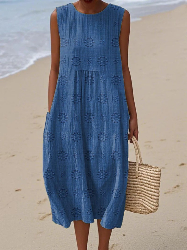 Marisol Midi Dress in blue