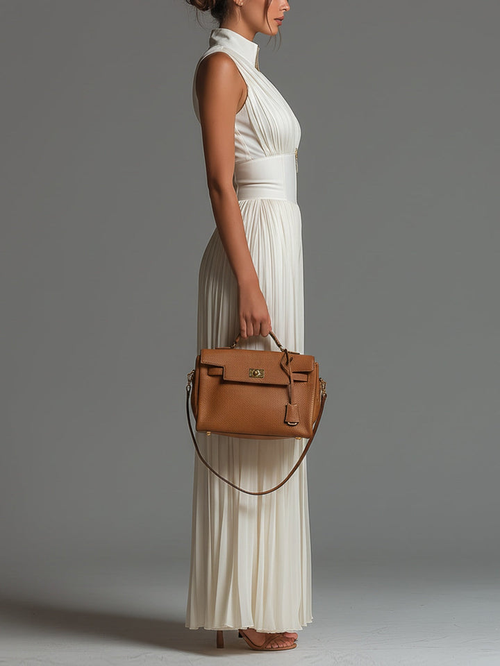 Renata | White Sleeveless Wide-Leg Jumpsuit