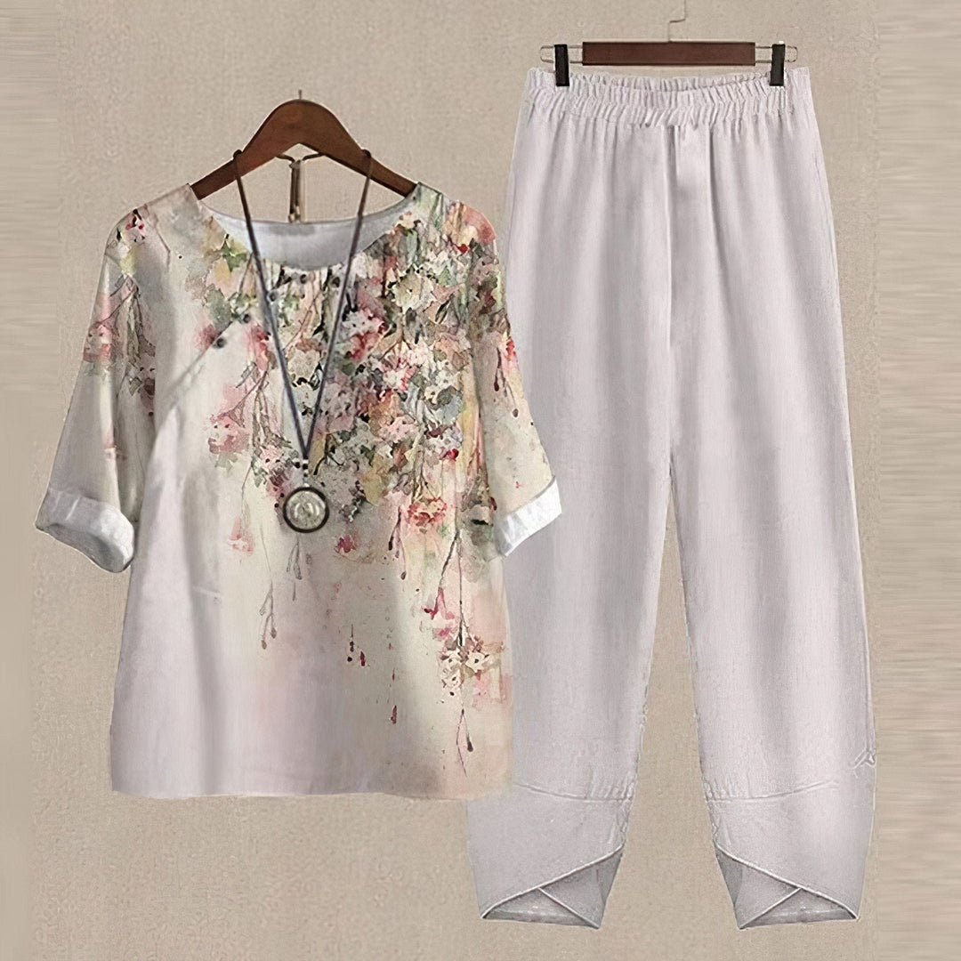Lilou - Comfortable Shirt and Trousers Set