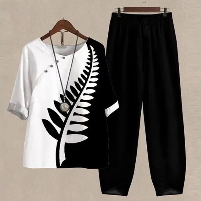 Lilou - Comfortable Shirt and Trousers Set